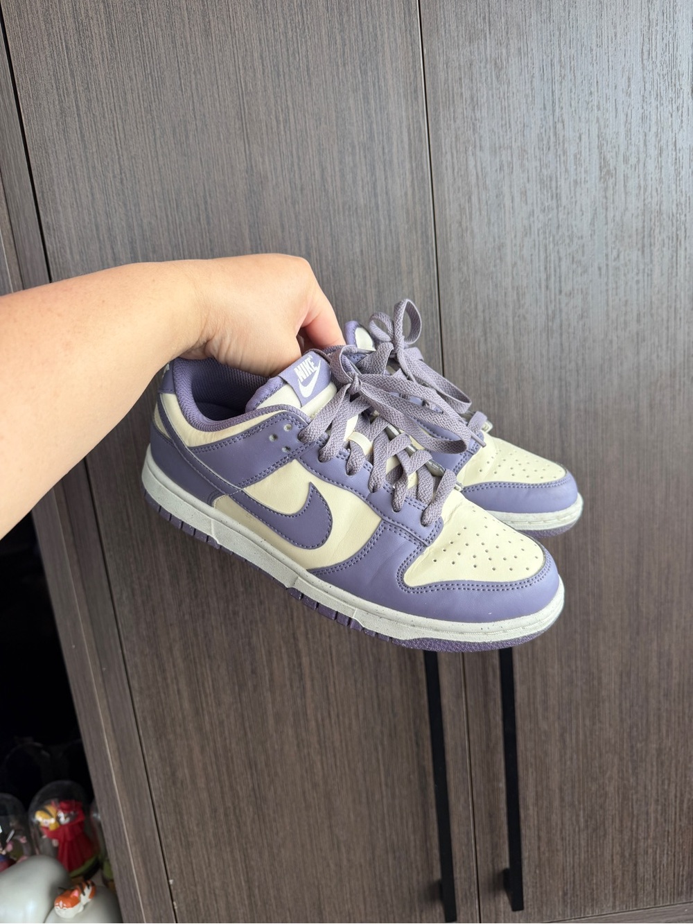 Nike Dunks Lavender and Cream